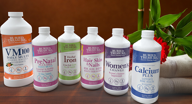 Womens copy Buried Treasure Women's Wellness liquid supplements collection