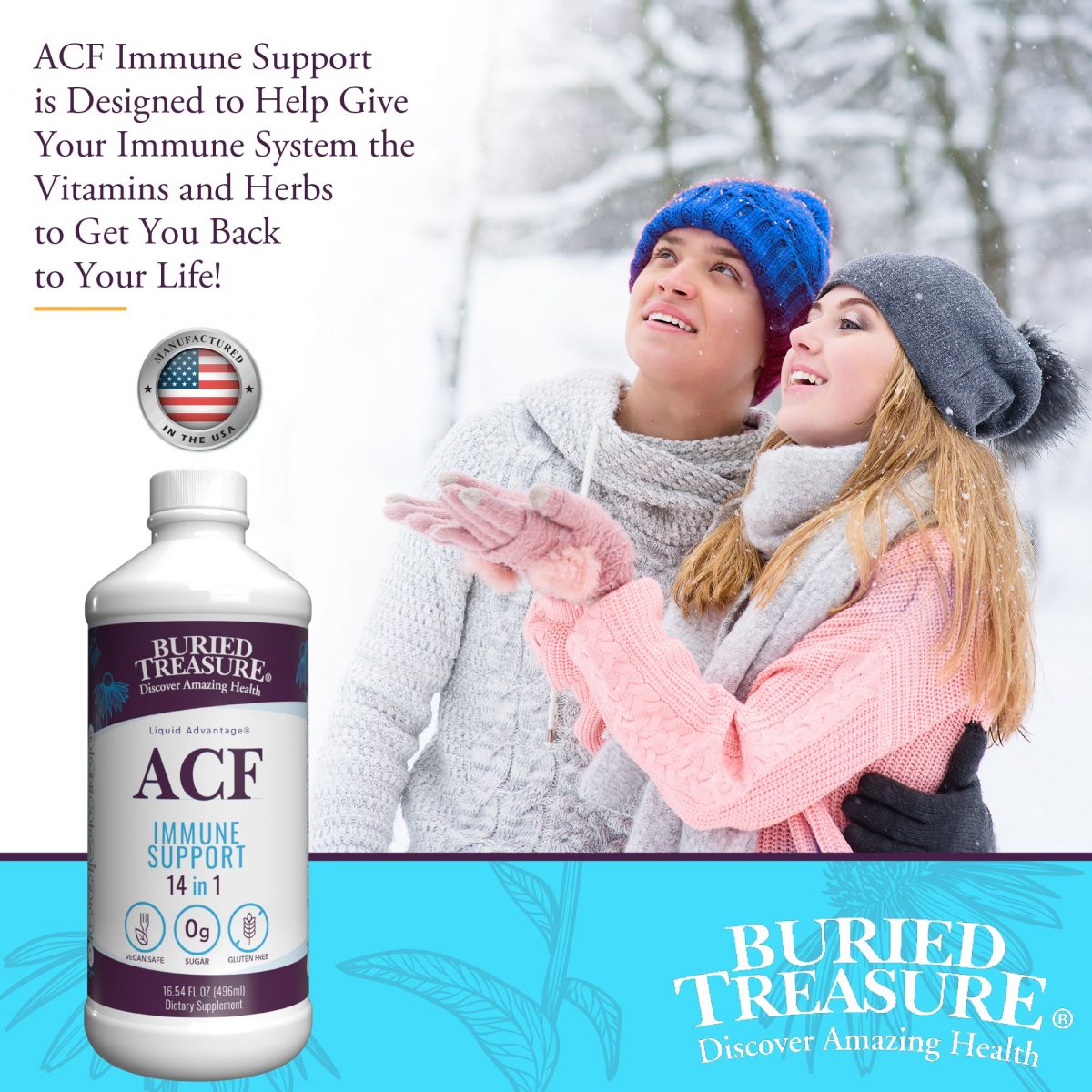 ACF Immune Support Liquid Supplement -16 oz | Life Line Foods ...